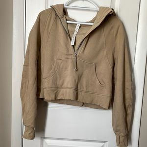 Lululemon Scuba Half-Zip Oversized Hoodie Sz XS/S Tan